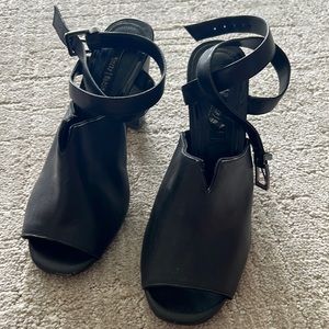 White House Black Market - cross strap chunky heel